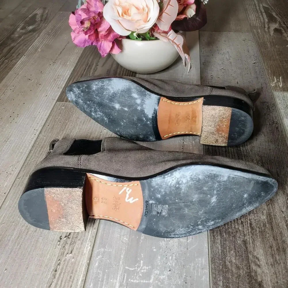 COACH Suffolk Suede Ankle Bootie (Q8709) Mink Women's Size 8.5B - Picture 10 of 12